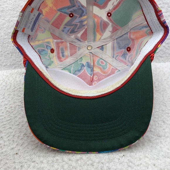 VTG San Sun Dual II Colorful Blockhead Hat Snapback Trucker Rope Wild Geometric - Picture 5 of 7